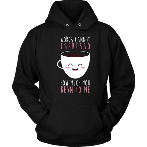 Words Cannot Espresso Hoodie