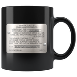 DeLorean VIN Plate Mug - 11 ounce