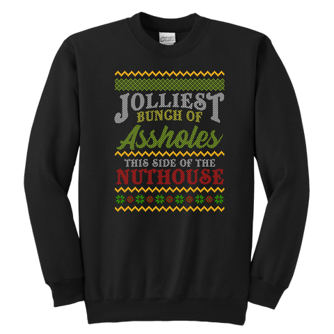 Ugly Christmas Sweatshirt - Jolliest Bunch of A-holes
