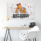 Beefy Crunch Movement Flag - White Background