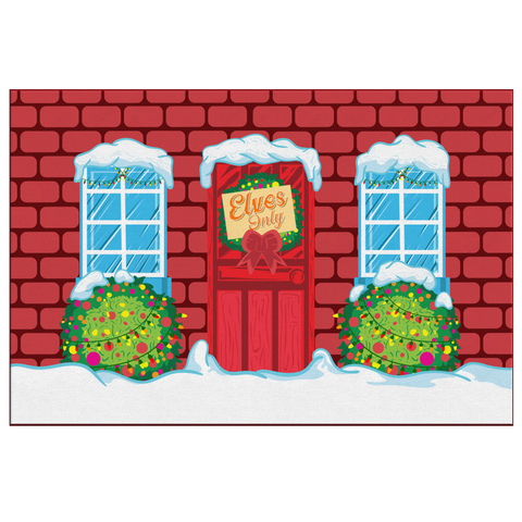 Christmas - Elf Doorway to Santa Canvas Print
