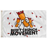 Beefy Crunch Movement Flag - White Background