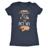 I Just Wanna Sip Coffee And Pet My Pug Shirt