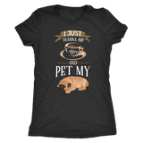 I Just Wanna Sip Coffee And Pet My Pug Shirt