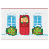 Christmas - Elf Doorway to Santa Canvas Print - White Background